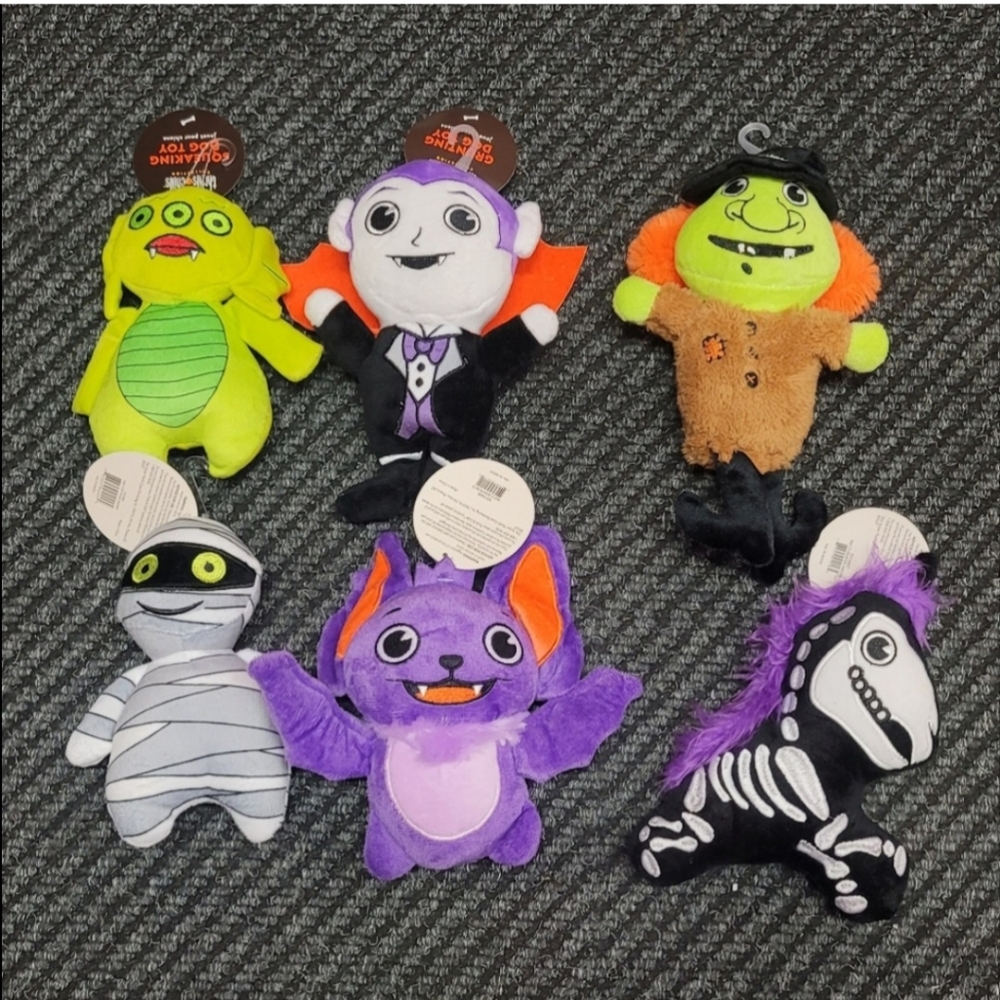 Set of 6 Halloween Plush Toys